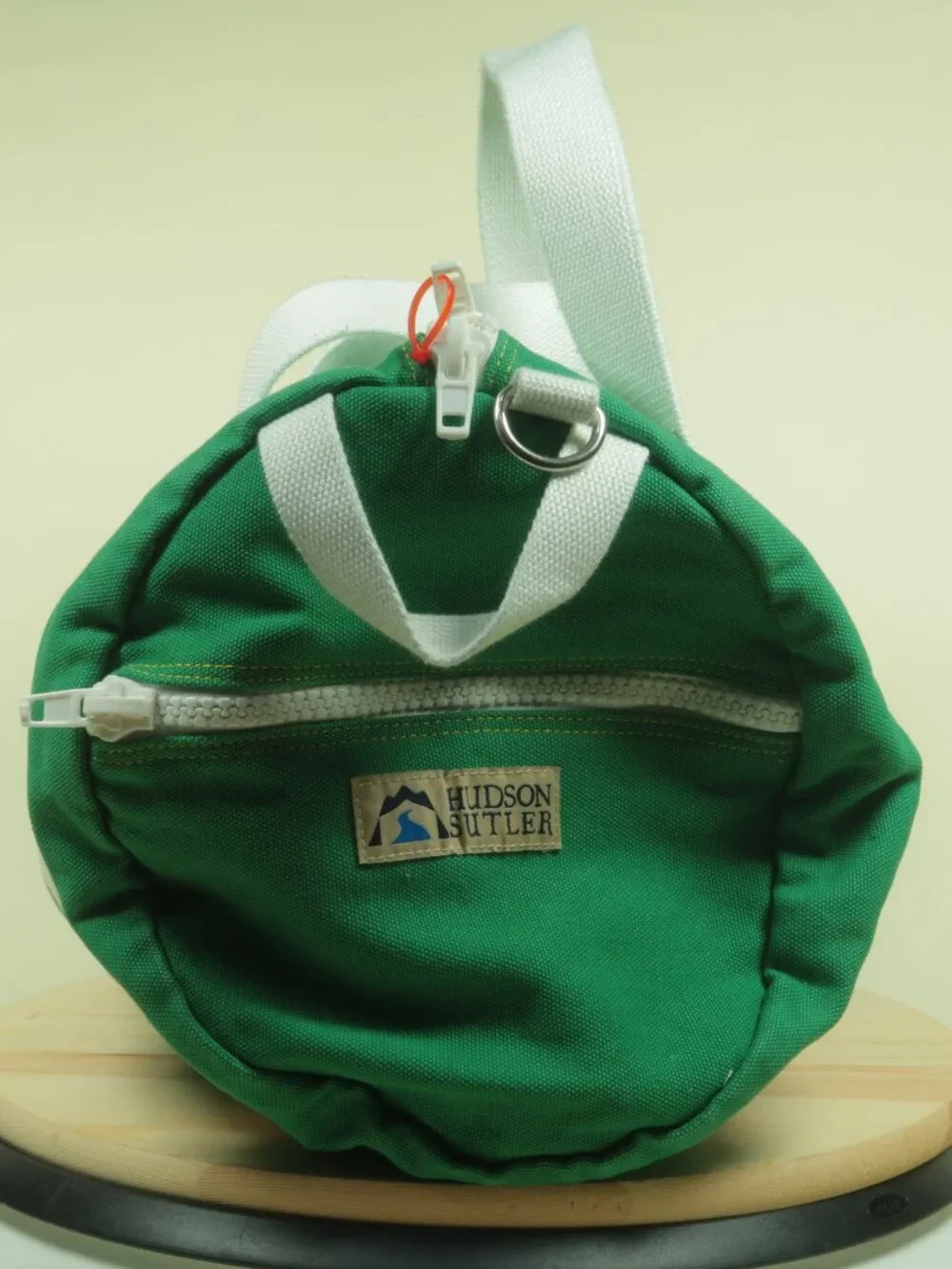 Hudson Sutler WHEELS UP Canvas Golf Tote Mens Kelly Green Duffel Bag Cotton